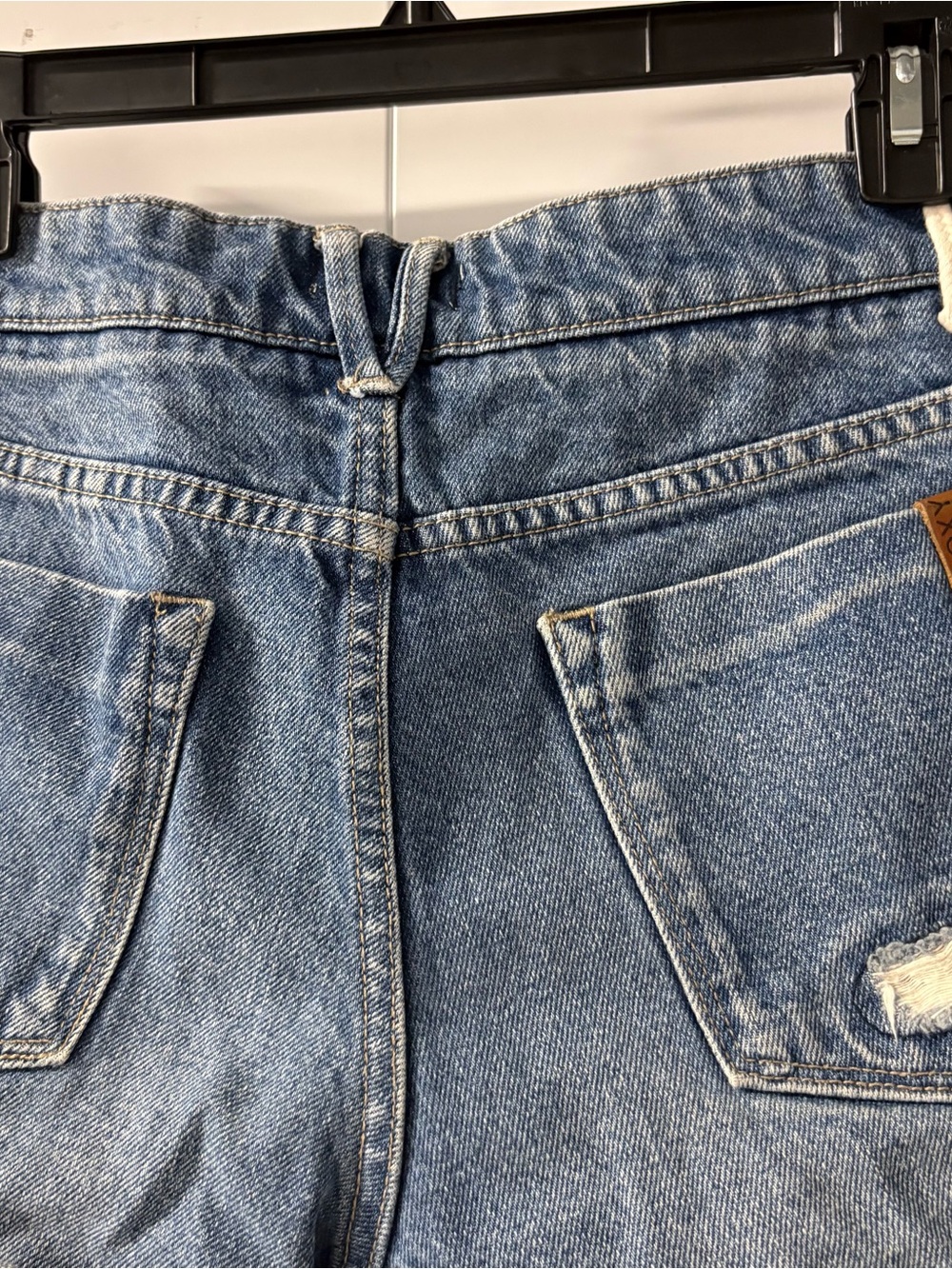 Roxy Women's Light Blue Distressed Rolled-Hem Jean Shorts - Picture 8 of 15